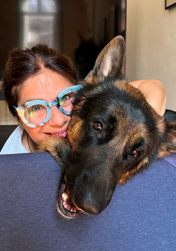 Paola Palmesano e il suo cane